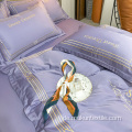 verträumte lila Bettwäsche Set für eine gute Nacht